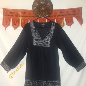 Black Embroidered Tunic